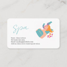 servicios de spa editables tarjeta de visita de em