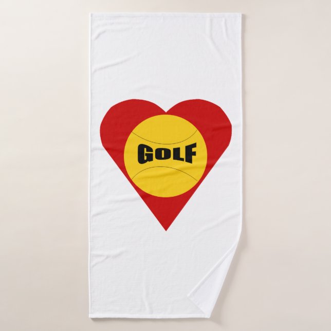 Serviette  de bain blanche AMOUR GOLF (Toalla de baño)