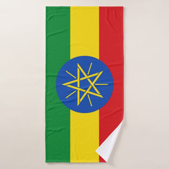 Serviette de bain Ethiopian flag (Toalla de baño)