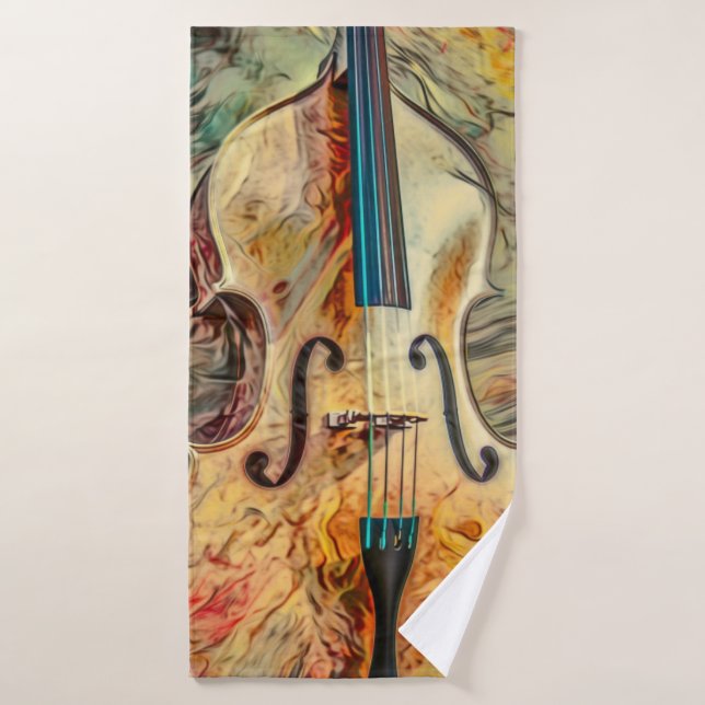 Serviette de plage art abstrait Violon (Toalla de baño)