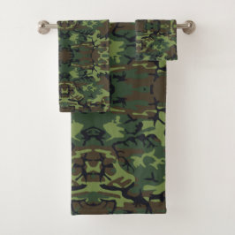 serviette en lots camouflage vert