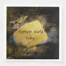 servilleta boda negro y dorado