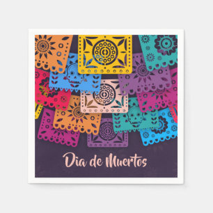 Servilleta Colorful Dia de Muertos Banners el