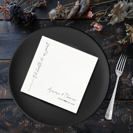 Servilleta de boda minimalista elegante