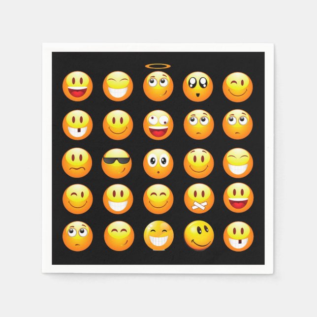 servilleta de emoji negra (Anverso)