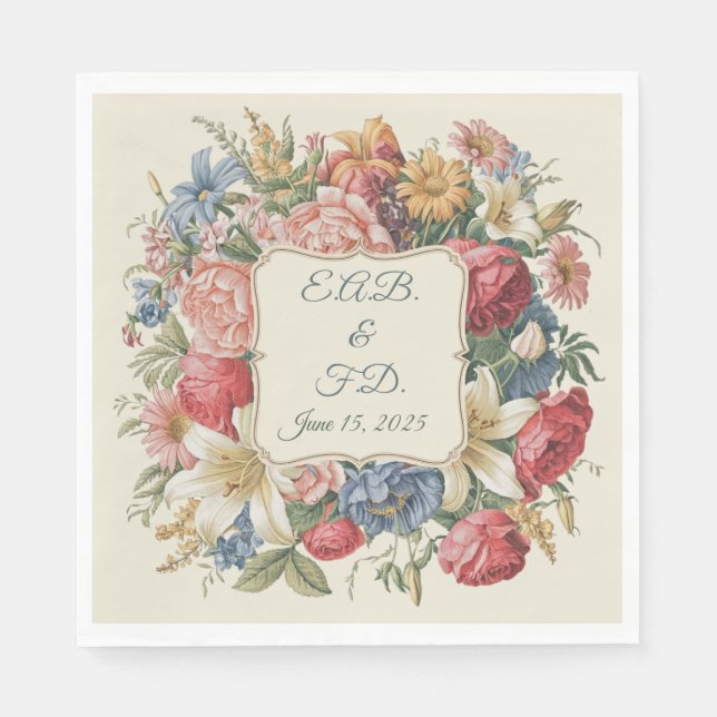 Servilleta de monograma de estilo Regencia Regency (Anverso)