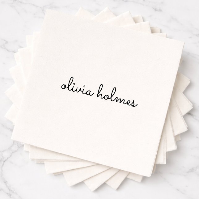 Servilleta de monograma | Servilletas de papel con (Personalized script napkins create a simple stylish detail for modern events )