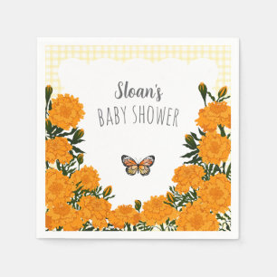 Servilleta De Papel 015 Limón Marigold Monarca Cuadro Baby Shower