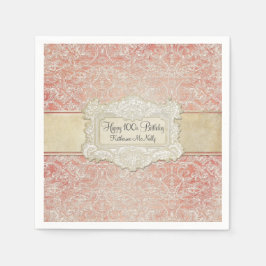 Servilleta De Papel 100.ª fiesta de cumpleaños vintage regencia france