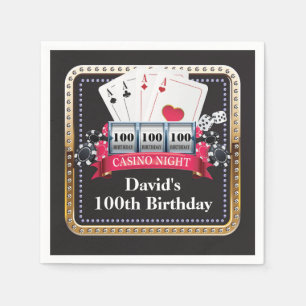 Servilleta De Papel 100.ª tarjeta de juego de póquer Casino Napkins