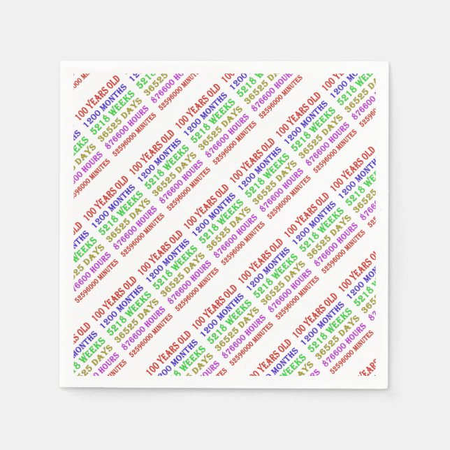 Servilleta De Papel 100.º aniversario (Anverso)