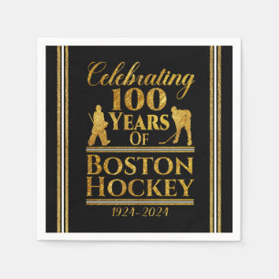 Servilleta De Papel 100 Años De Hockey De Boston