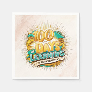 Servilleta De Papel 100 días de logros de aprendizaje Graduación diver