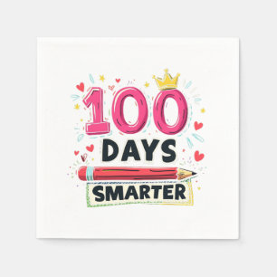Servilleta De Papel 100 días más inteligentes para el profesor escolar