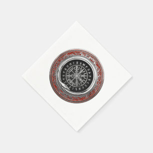 Servilleta De Papel [100] Vegvisir - Viking Silver Magic Runic Compass