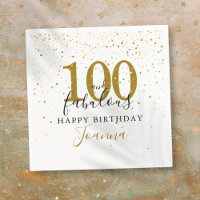 100 y fabulosa fiesta de cumpleaños negro de oro