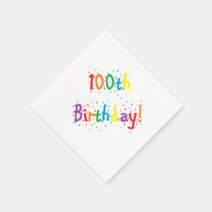 Servilleta De Papel ¡"100o cumpleaños! "Servilletas de papel