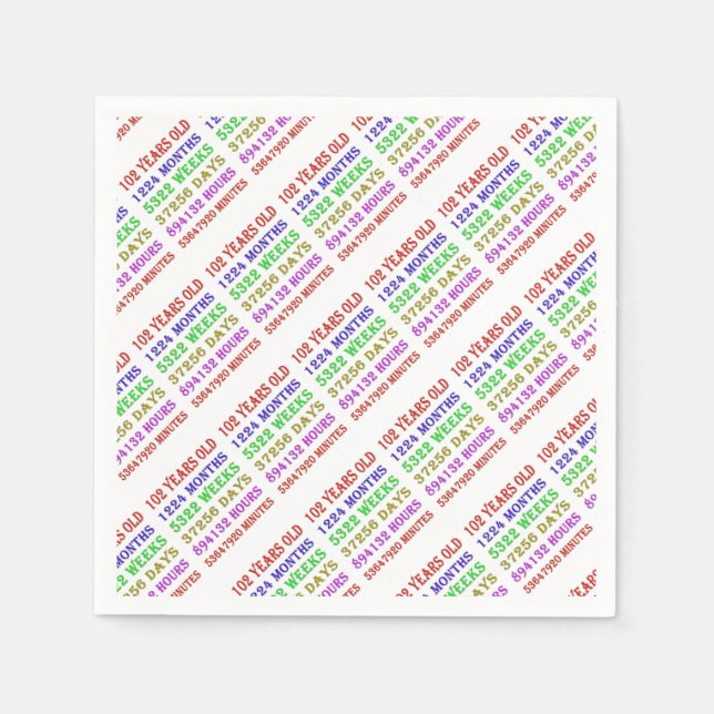 Servilleta De Papel 102.º aniversario (Anverso)