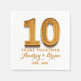 Servilleta De Papel 10.º aniversario personalizado