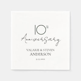 Servilleta De Papel 10.º Aniversario Ropa mínima