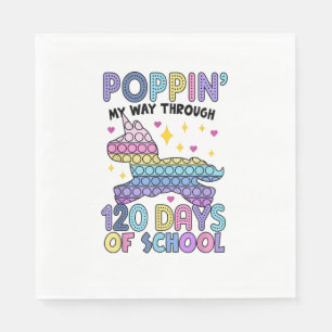 Servilleta De Papel 120 Días De Escuela Unicornio Feliz 12