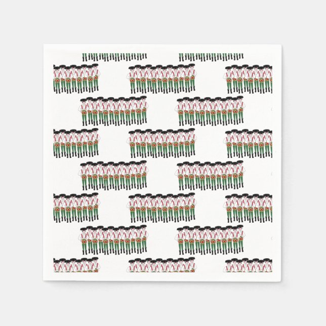 Servilleta De Papel 12 días de Navidades 12 tambores (Anverso)