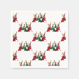 Servilleta De Papel 12 días de Navidades 9 Damas bailando