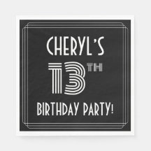 13.ª Fiesta de Cumpleaños: Estilo Art Deco + Nombr