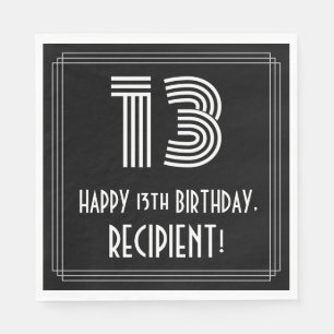 Servilleta De Papel 13 Aniversario del nacimiento: Aspecto inspirado e