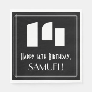 Servilleta De Papel 14 Aniversario del nacimiento: Aspecto inspirado p