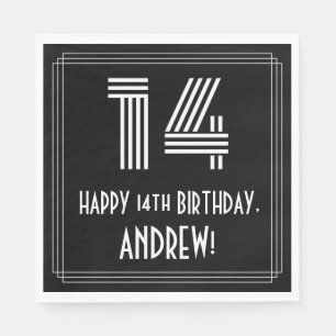 Servilleta De Papel 14 Aniversario del nacimiento: Aspecto inspirado p