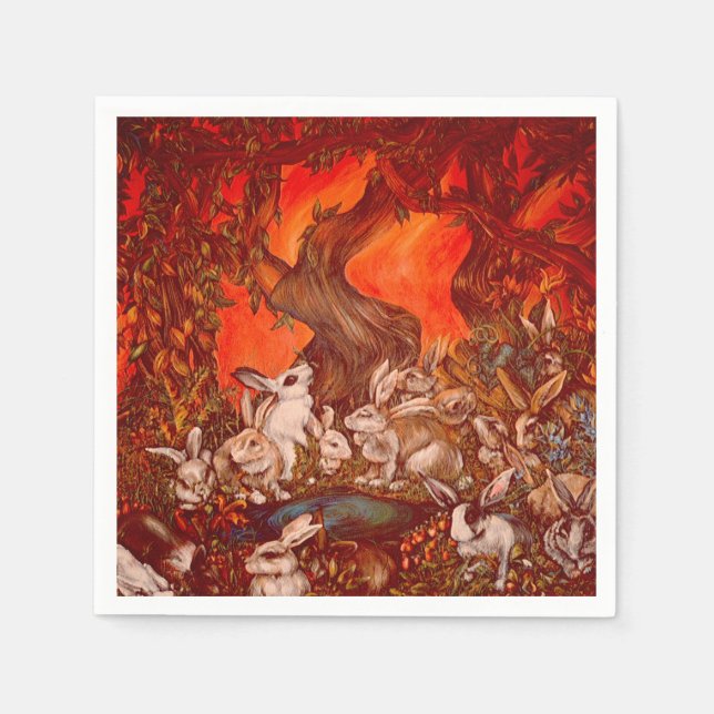 Servilleta De Papel 16 Bunnies (Anverso)