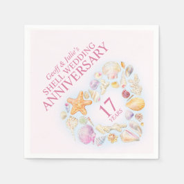 Servilleta De Papel 17.º aniversario de bodas cáscaras de agua