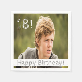 Servilleta De Papel 18.ª persona de foto de cumpleaños