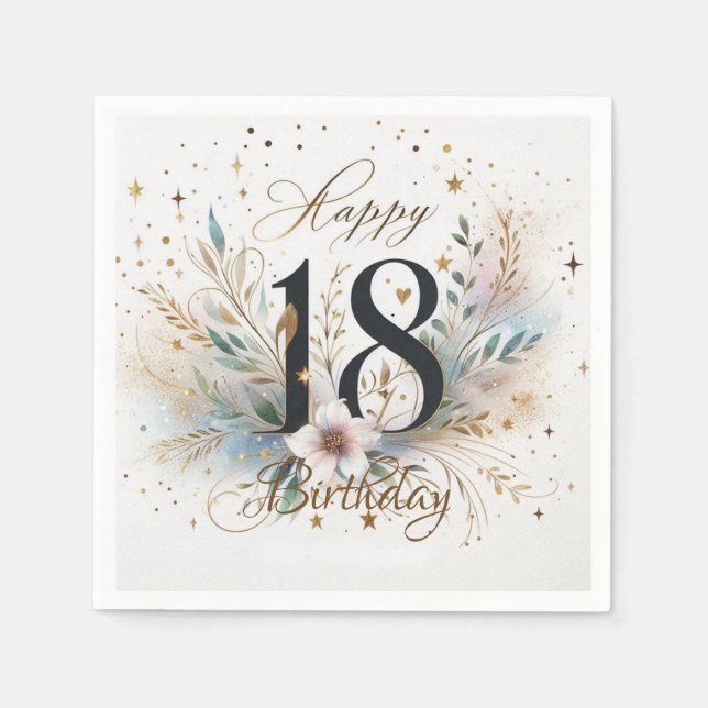 Servilleta De Papel 18 cumpleaños (Anverso)