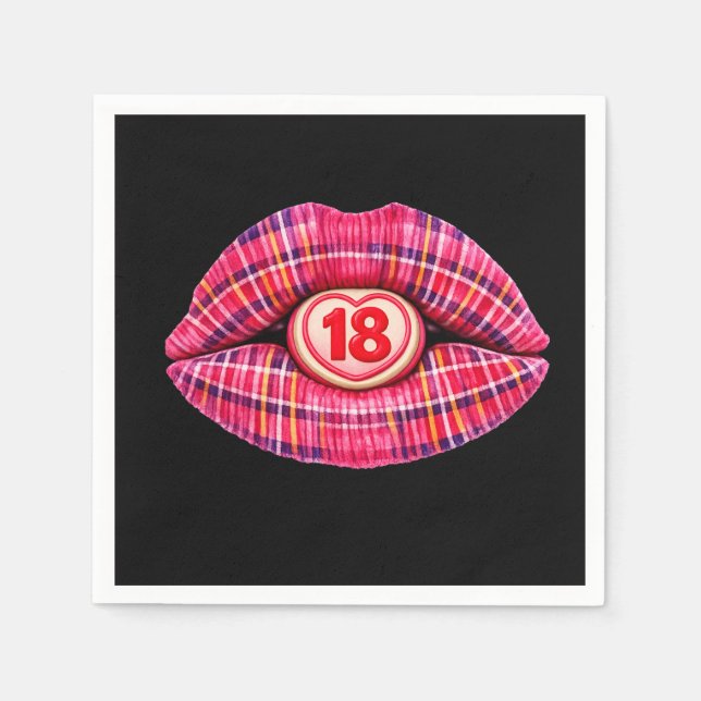 Servilleta De Papel 18th birthday part Scottish tartan scotland gift (Anverso)