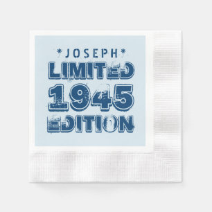 Servilleta De Papel 1945 o Any Year Birthday Limited Edition 70th V3Z