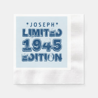 Servilleta De Papel 1945 o Cualquier año Cumpleaños Edición Limitada 7