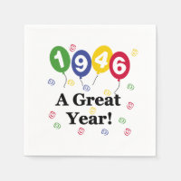 1946 Unas toallas de Papel de Cumpleaños de Año Gr