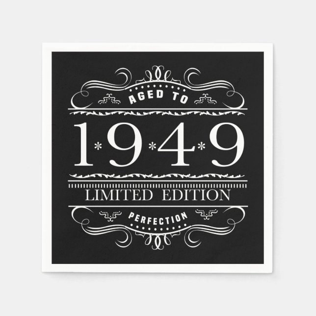Servilleta De Papel 1949 edición limitada Cumpleaños (Anverso)