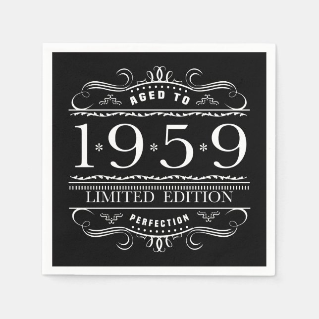 Servilleta De Papel 1959 edición limitada Cumpleaños (Anverso)
