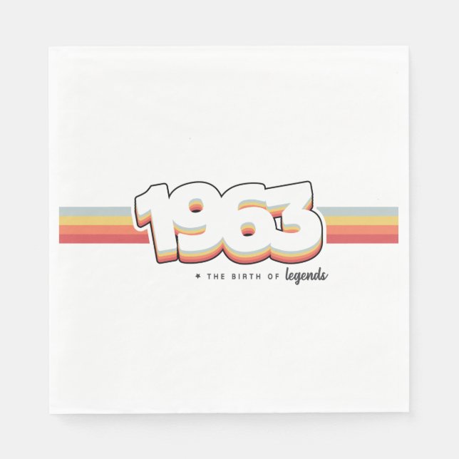 Servilleta De Papel 1963 The birth of legends (Anverso)