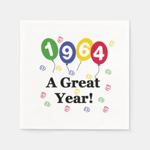 Servilleta De Papel 1964 Unas toallas de Papel de Cumpleaños de Año Gr