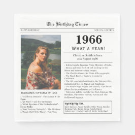 Servilleta De Papel 1966 Newspaper Birthday Party 