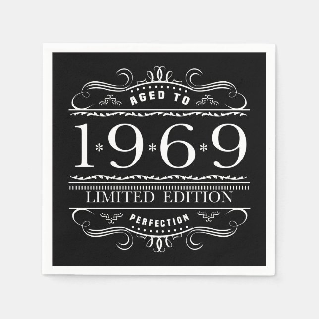 Servilleta De Papel 1969 edición limitada Cumpleaños (Anverso)