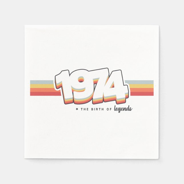 Servilleta De Papel 1974 El nacimiento de las leyendas (Anverso)