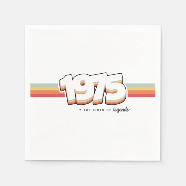 Servilleta De Papel 1975 El nacimiento de las leyendas (Anverso)