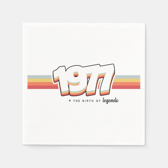 Servilleta De Papel 1977 El nacimiento de las leyendas (Anverso)