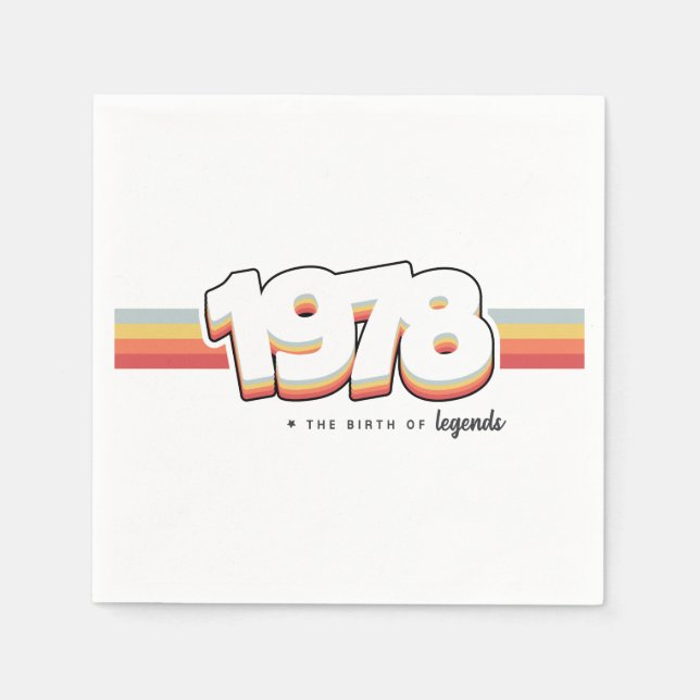 Servilleta De Papel 1978 El nacimiento de las leyendas (Anverso)