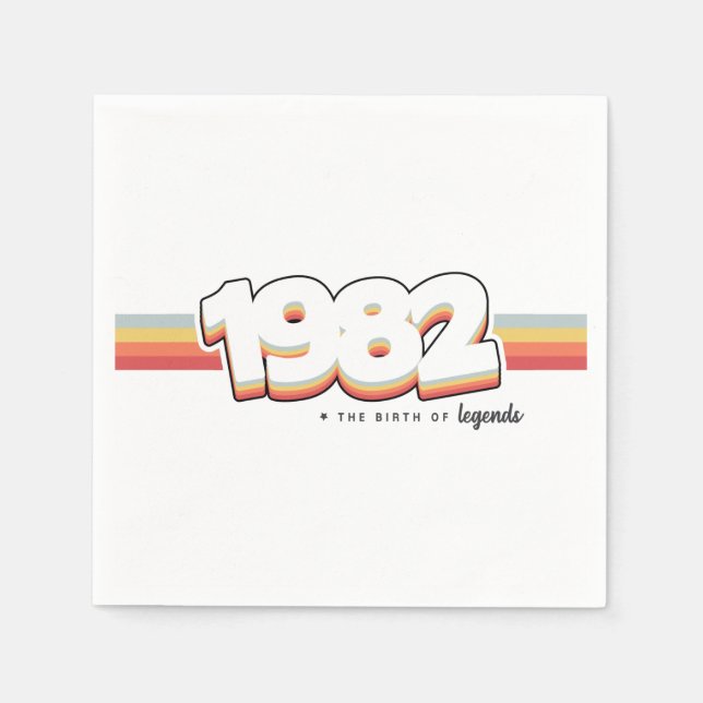 Servilleta De Papel 1982 The birth of legends (Anverso)